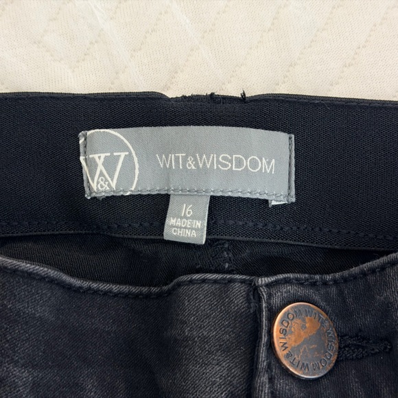 Wit & Wisdom Black Skinny Jeans Size 16 High Rise Stretch Denim - Picture 7 of 7